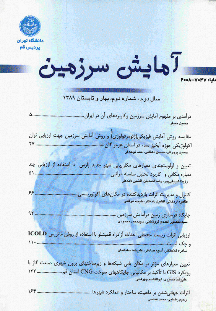 آمایش سرزمین - بهار و تابستان 1389 - شماره 2 
