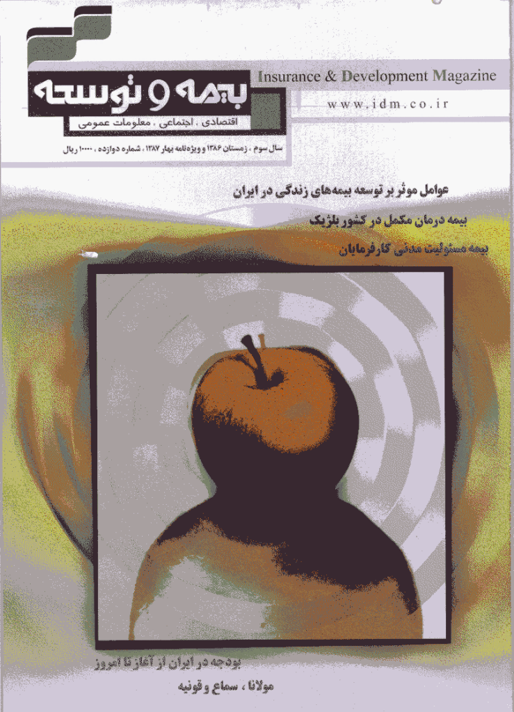 بیمه و توسعه - زمستان 1386 و ویژه نامه بهار 1387 - شماره 12