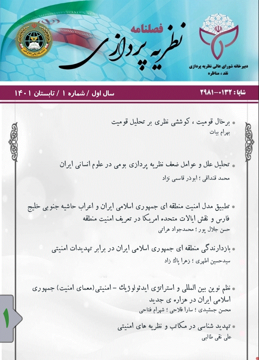 نظریه پردازی راهبردی - بهار1402، سال دوم - شماره 1