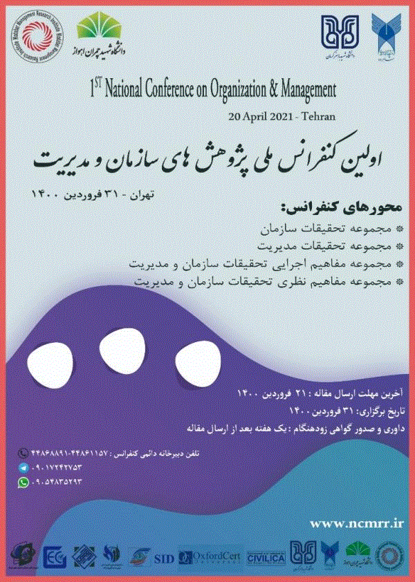 کنفرانس ملی پژوهش های سازمان و مدیریت - مجموعه مقالات اولین کنفرانس ملی پژوهش های سازمان و مدیریت