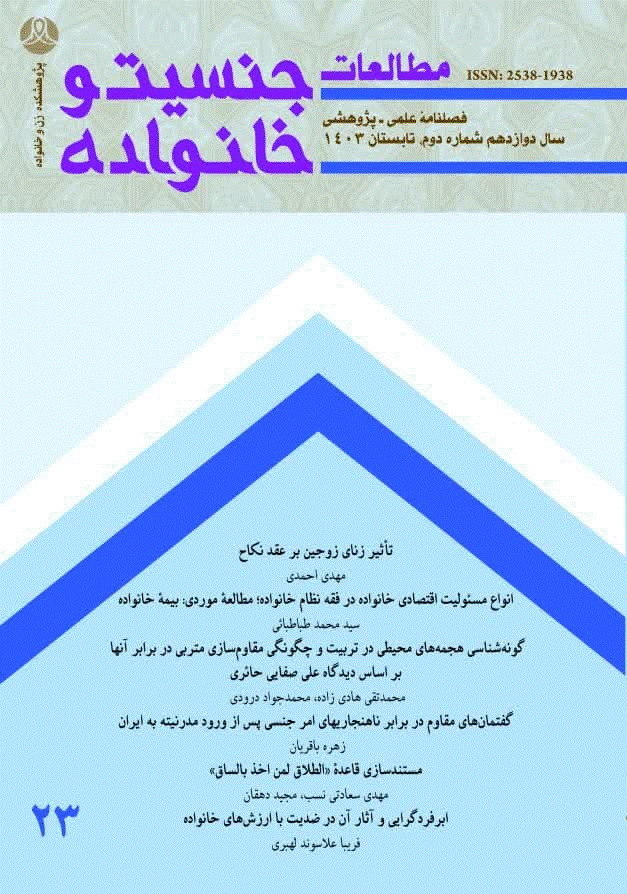 مطالعات جنسیت و خانواده - تابستان 1403 - شماره 23