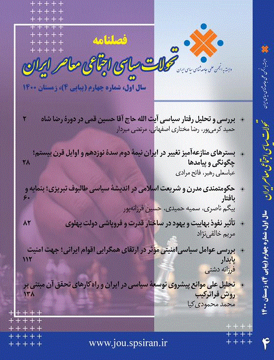 تحولات سیاسی اجتماعی معاصر ایران - تابستان 1404 - شماره 11