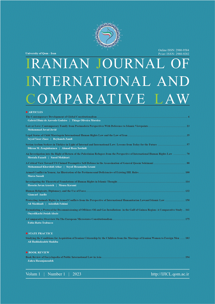 International and Comparative Law - Summer 2024, Volume 2 - Number 2