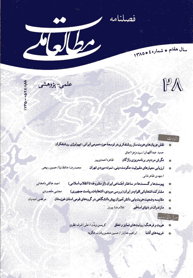 مطالعات ملی - زمستان 1385 - شماره 28
