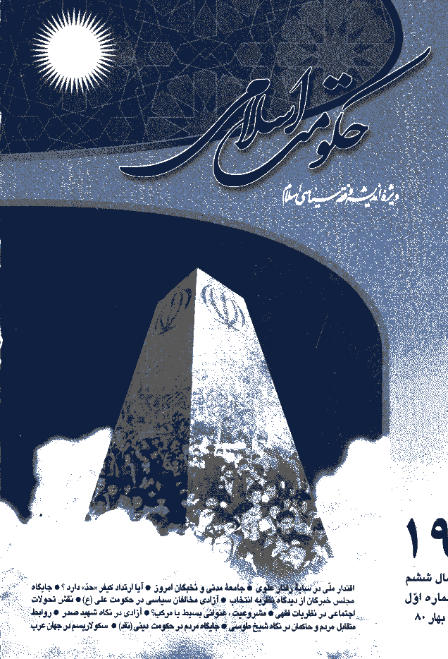 حکومت اسلامی - بهار 1380 - شماره 19