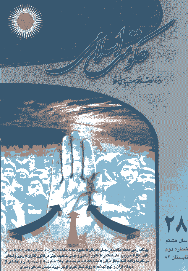 حکومت اسلامی - تابستان 1382 - شماره 28