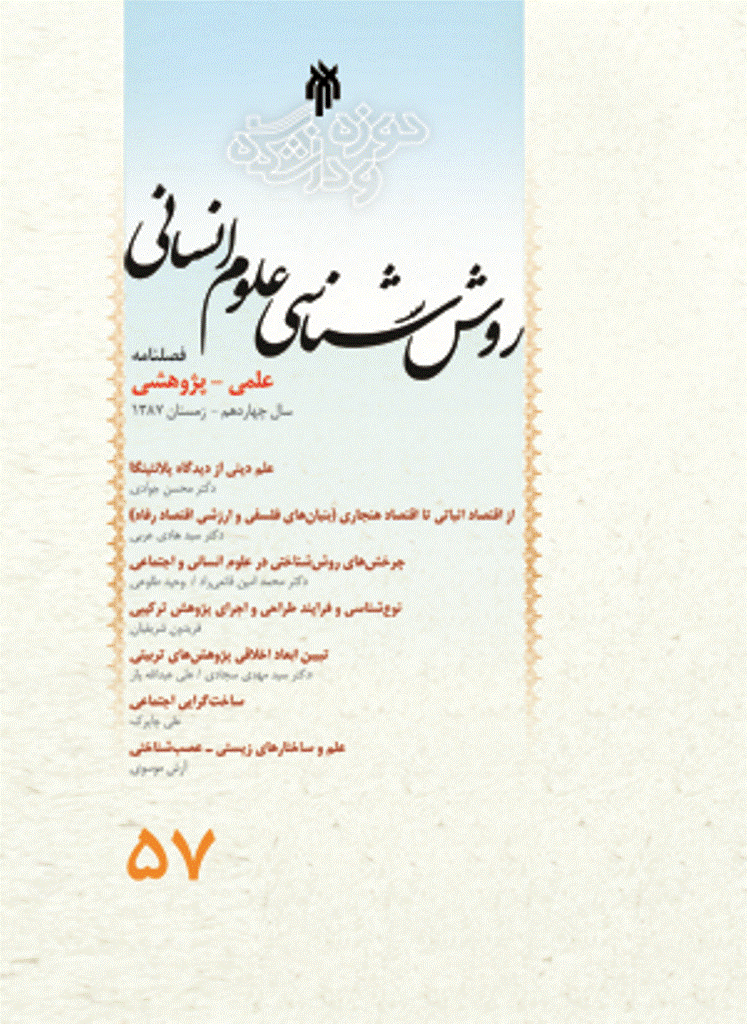 روش شناسی علوم انسانی - زمستان 1387 - شماره 57