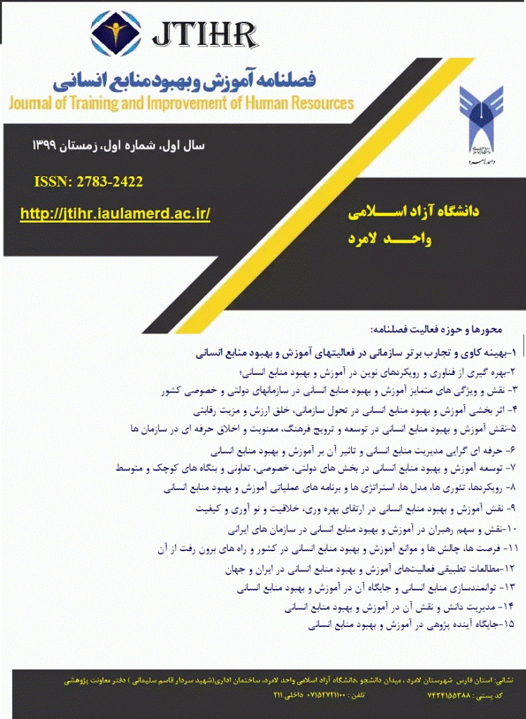 آموزش و بهبود منابع انسانی - تابستان 1402، سال چهارم - شماره 2