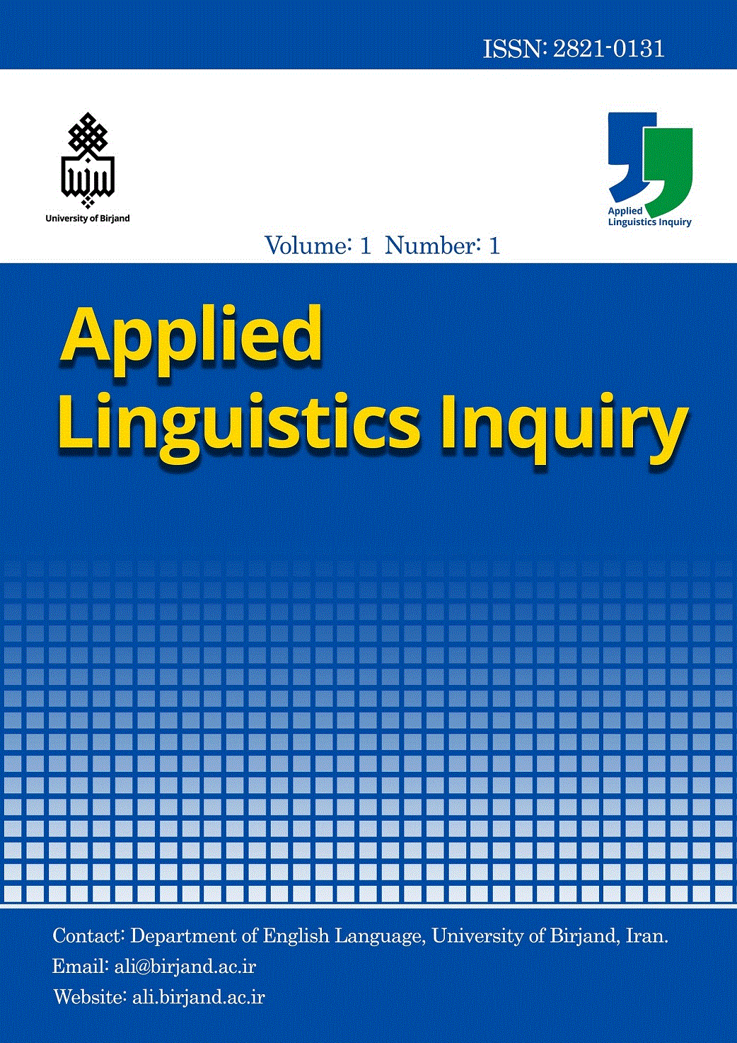 Applied Linguistics Inquiry - Fall 2025,  Volume 3 - Number 6