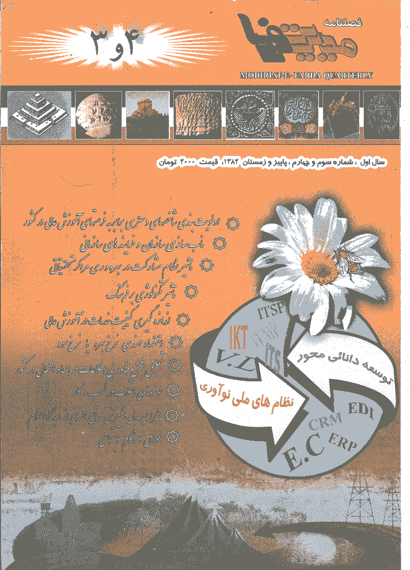 مدیریت فردا - پاییز و زمستان 1382 - شماره 3 و 4