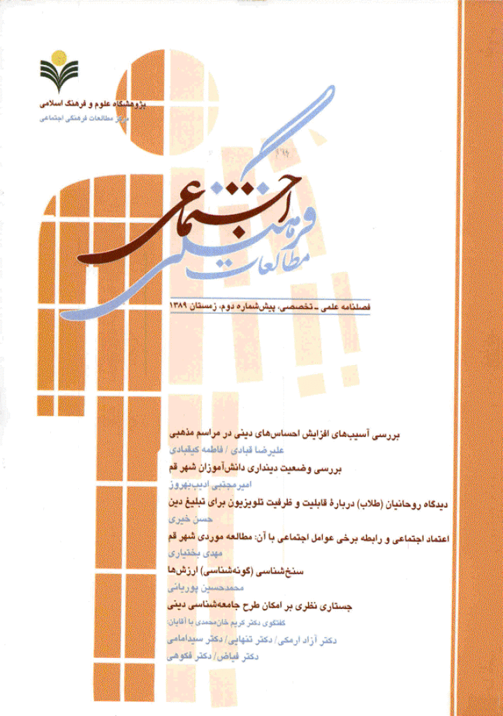 مطالعات فرهنگی و اجتماعی - زمستان 1389 - پیش شماره دوم