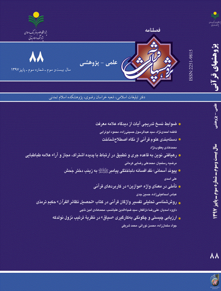 پژوهشهای قرآنی - پاییز 1397 - شماره 88