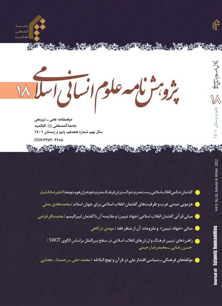 پژوهش نامه علوم انسانی اسلامی - بهار و تابستان 1404 - شماره 23