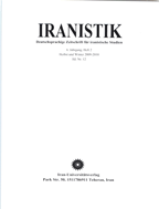 iranistik - Frühjahr und Sommer 2002 - Heft 1