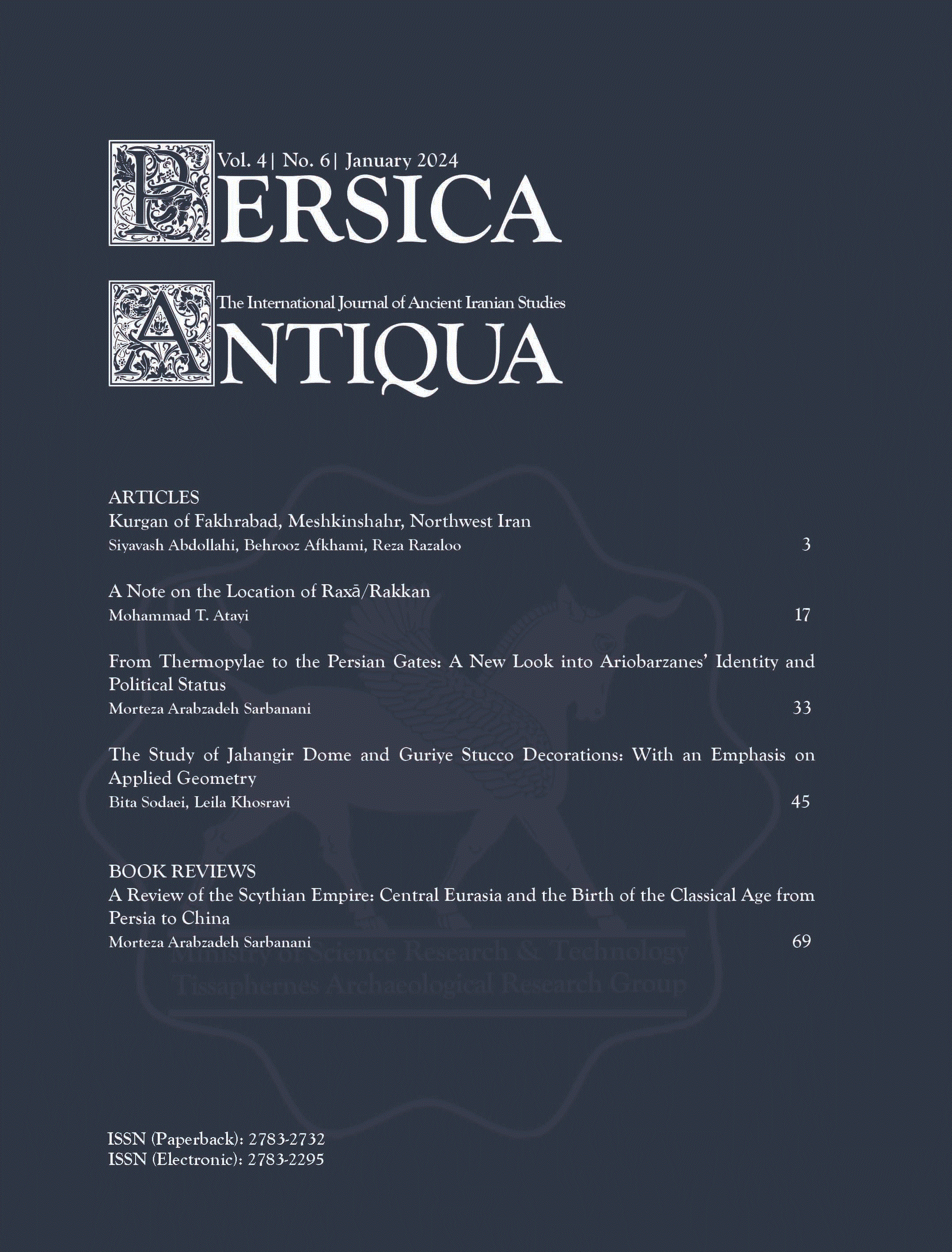 Ancient Iranian Studies - January 2026, Volume 6 - Number 10