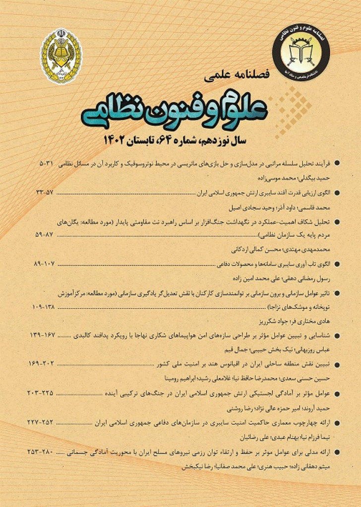 علوم و فنون نظامی - تابستان 1402 - شماره 64