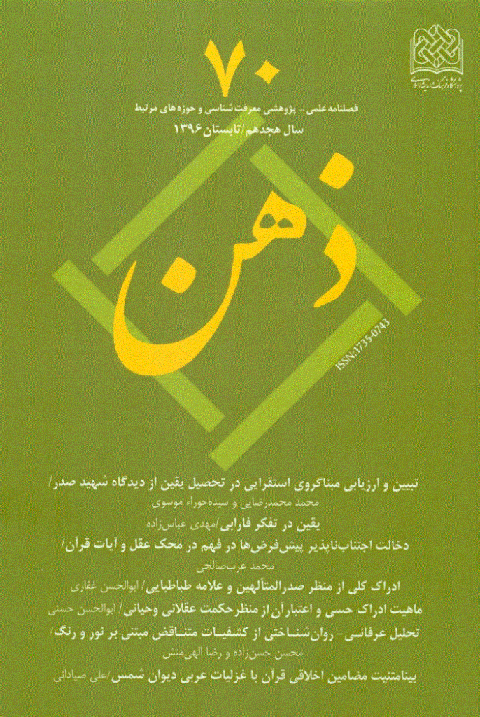 ذهن - تابستان 1396 - شماره 70