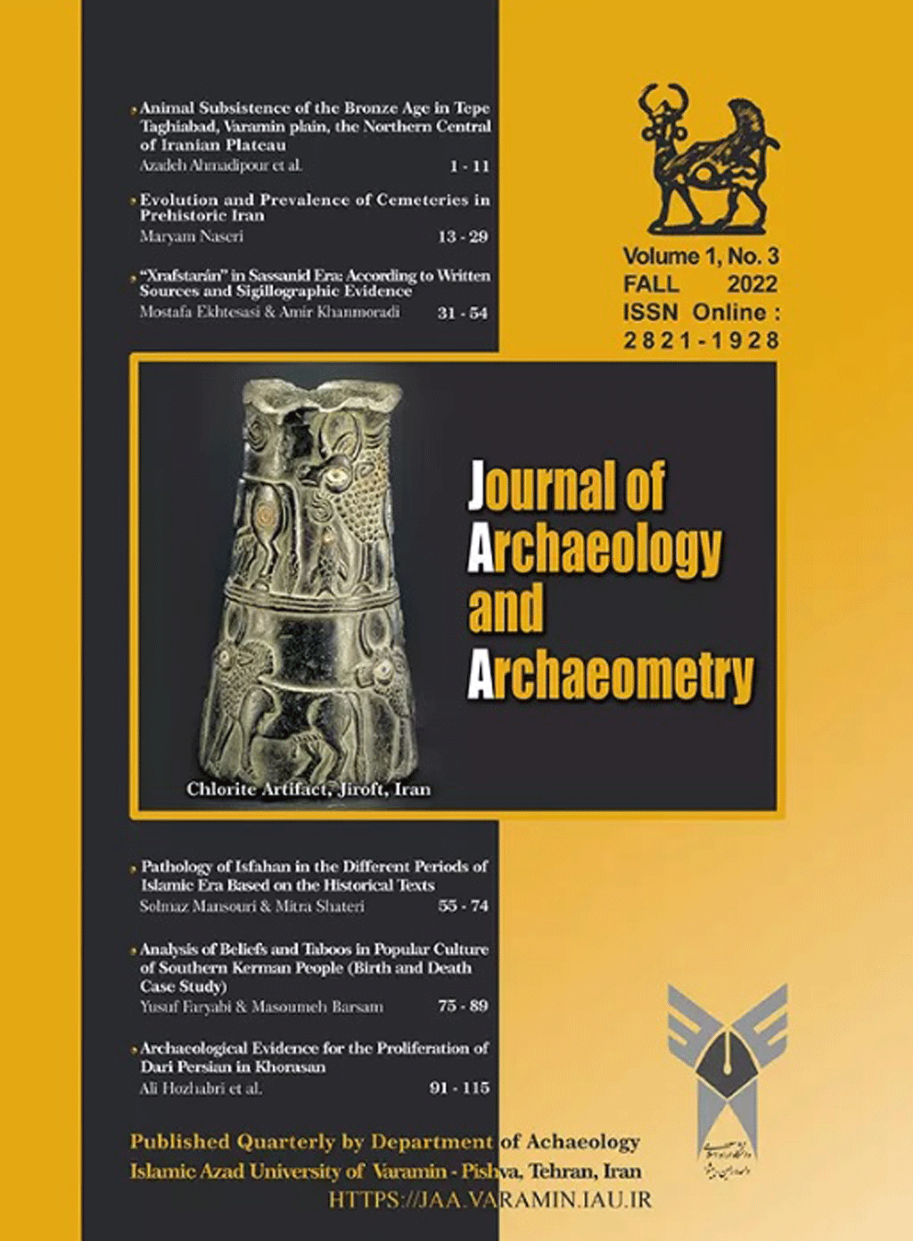 Archeology and Archaeometry - Autumn 2025,  Volume 4 - Number 15